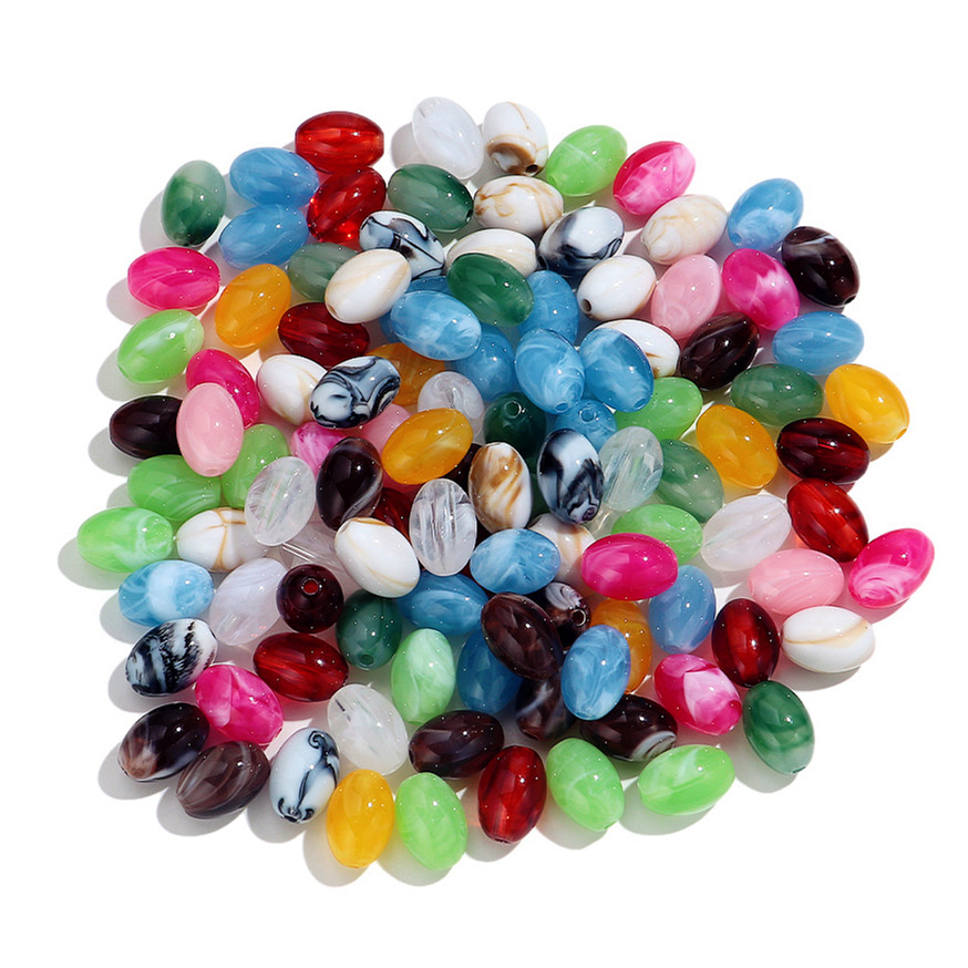 Vintage Collectible Marbles - 60 Stück 11x16mm Marmorierende Bunte Geometrische