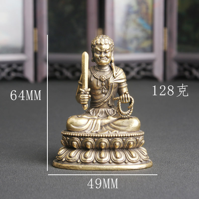 Vintage Collectible Ornaments - Vintage Messing Fudo Myoo Buddha Tischdekoration