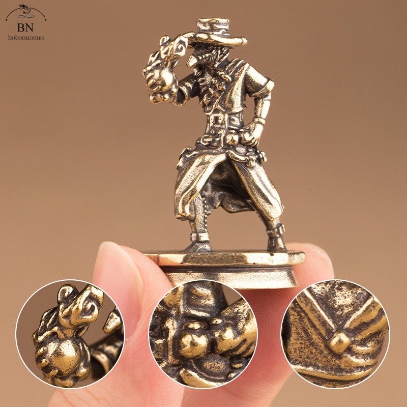Vintage Collectible Ornaments - Solide Messing Tanz Cowboy Figuren Miniaturen