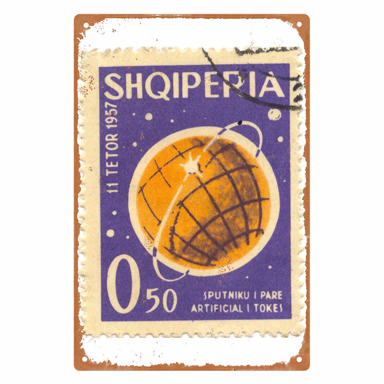 Collectible Vintage Postage Stamps - 2D FLAT 1 Stück Vintage Albanien