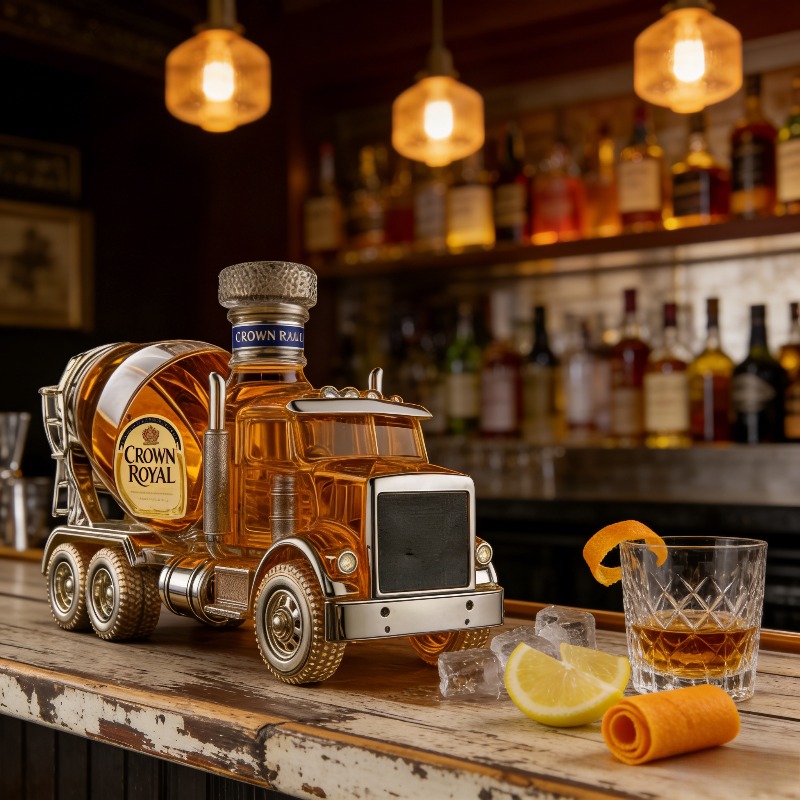 Vintage Collectible Liquor Bottles - Vintage-Truck-Design Glas-Whiskey-Karaffe, Sammlerstück Likörflasche für Männerhöhle