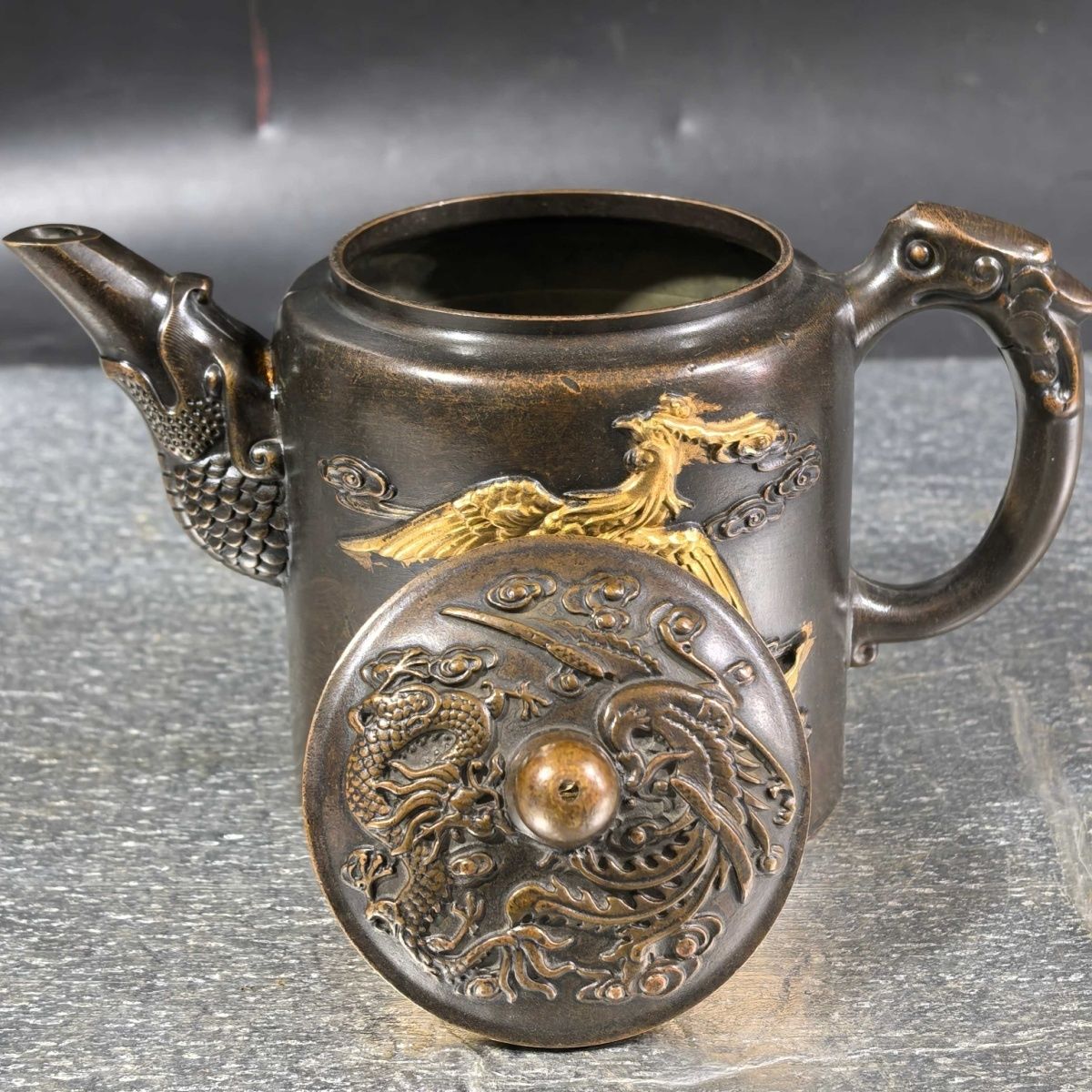 Collectible Vintage Wine - Vintage Vergoldeter Messing Drachen & Phönix