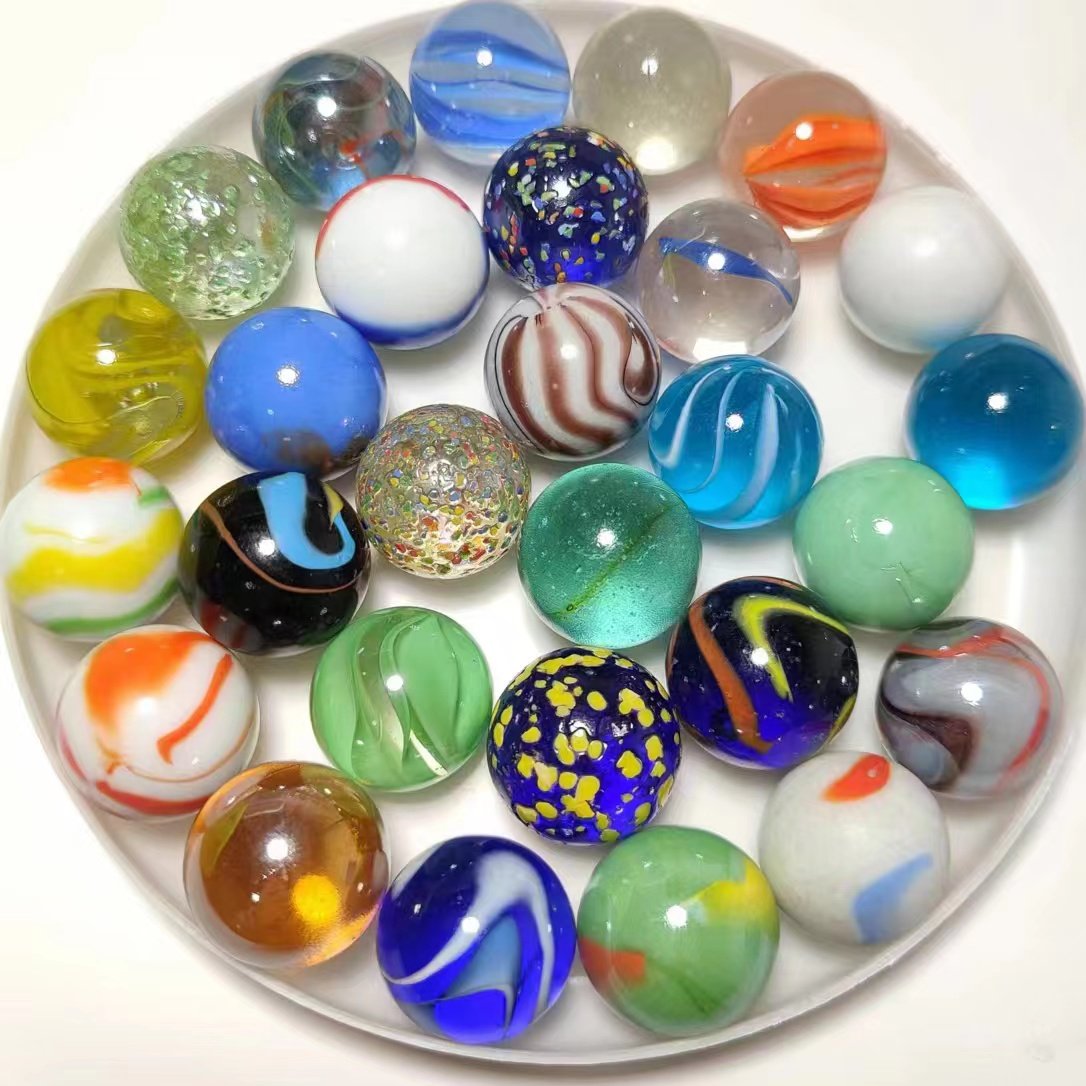 Vintage Collectible Marbles - 16mm 25mm 35mm Farbige Glasmurmeln Massive
