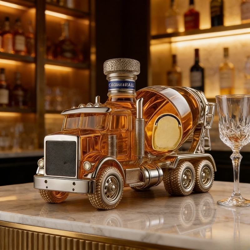 Vintage Collectible Liquor Bottles - Vintage-Truck-Design Glas-Whiskey-Karaffe, Sammlerstück Likörflasche für Männerhöhle