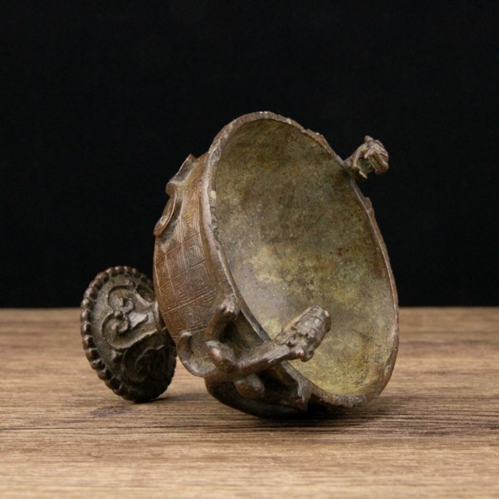 Antik-Stil Doppeldrachen-Beche – Vintage Collectible Ornaments Bewertung und Preis
