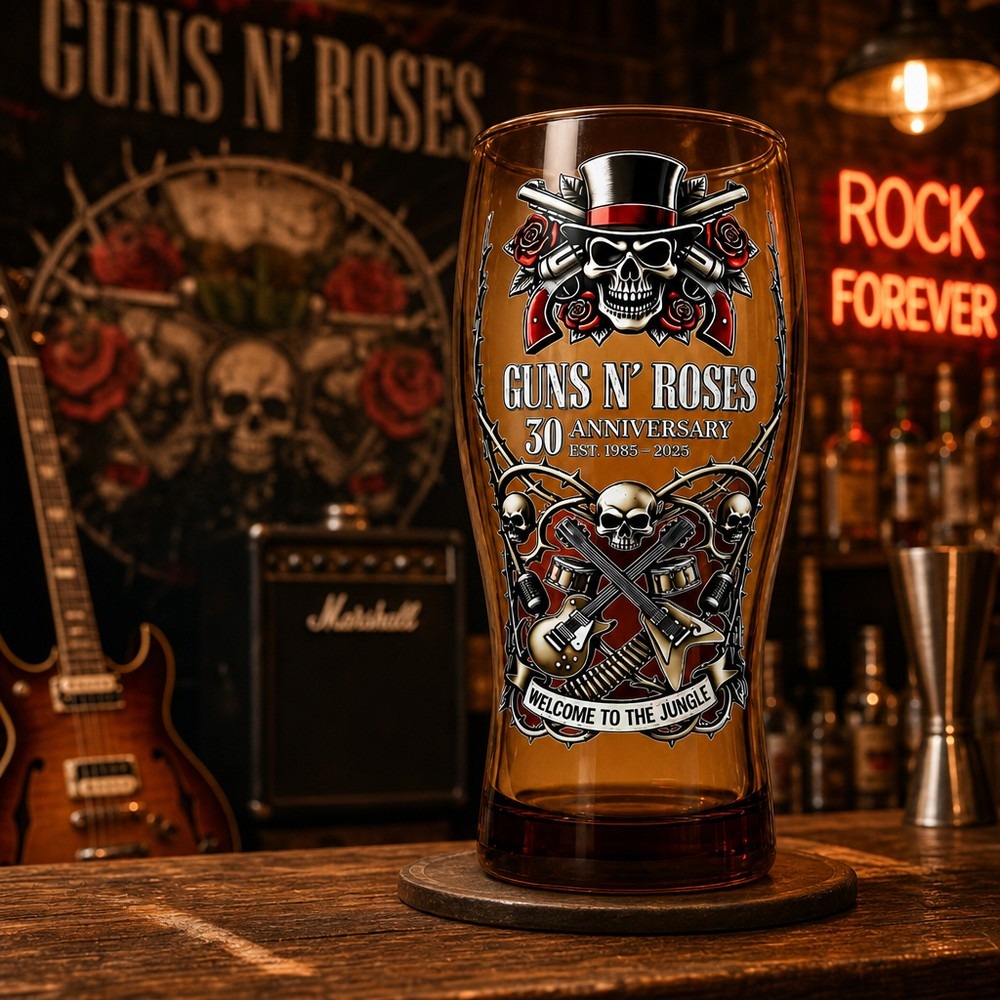 Guns N' Roses Gedenk-Bierkrug  – Vintage Collectible Glass Bewertung und Preis