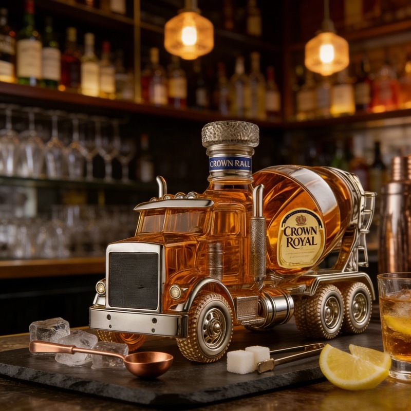 Vintage-Truck-Design Glas-Whis – Vintage Collectible Liquor Bottles Bewertung und Preis