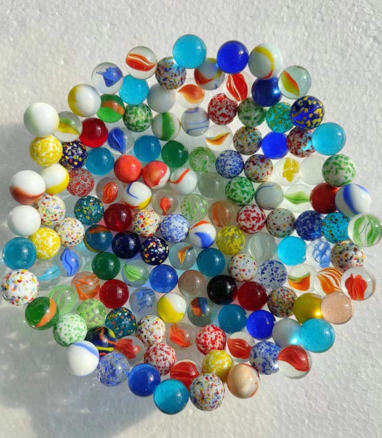 16mm 25mm 35mm Farbige Glasmur – Vintage Collectible Marbles Bewertung und Preis
