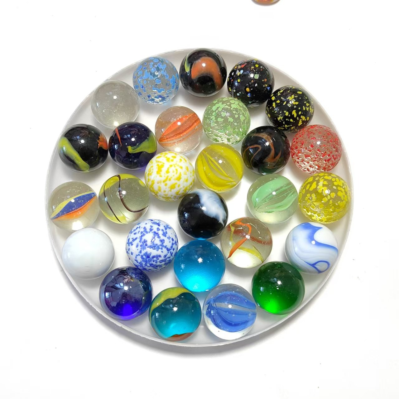 16mm 25mm 35mm Farbige Glasmur – Vintage Collectible Marbles Bewertung und Preis