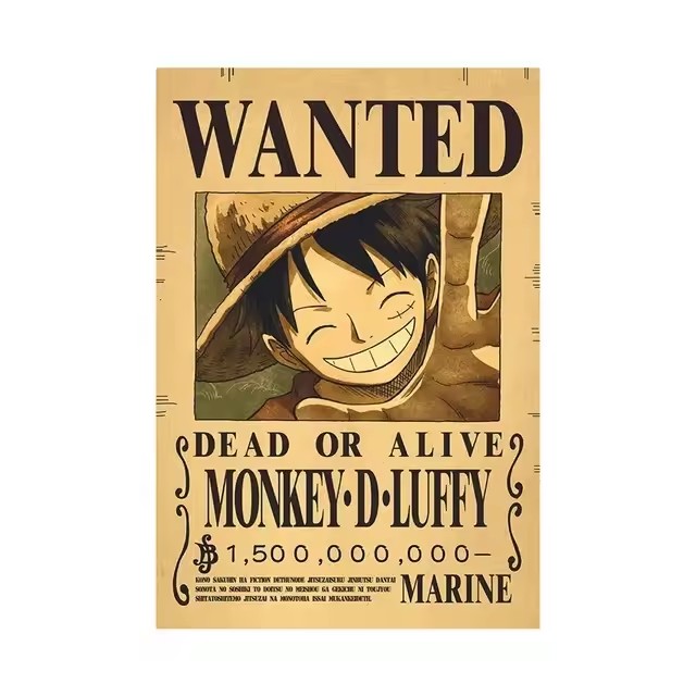 Anime One Piece Wanted-Plakate – Vintage Collectible Toys Bewertung und Preis