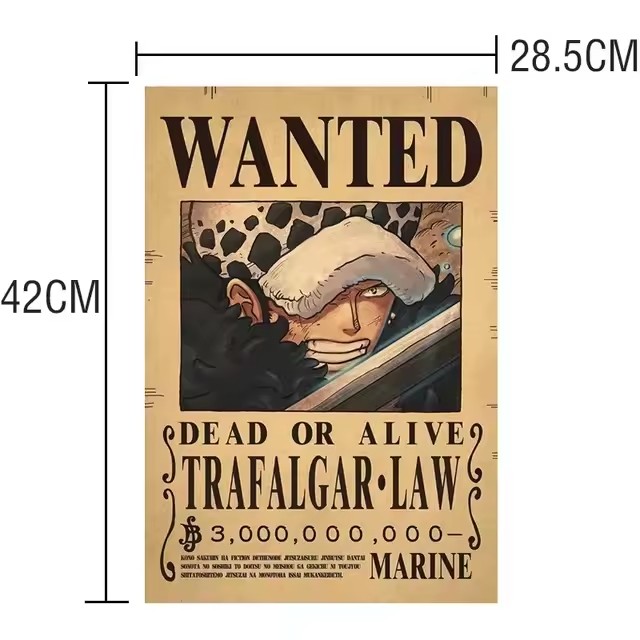 Anime One Piece Wanted-Plakate – Vintage Collectible Toys Bewertung und Preis