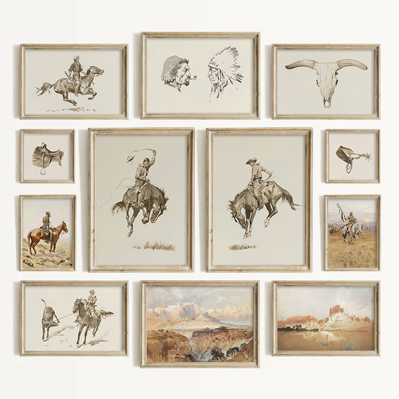 Südwestlicher Cowboy-Wandkunst – Vintage Collectible Toys Bewertung und Preis