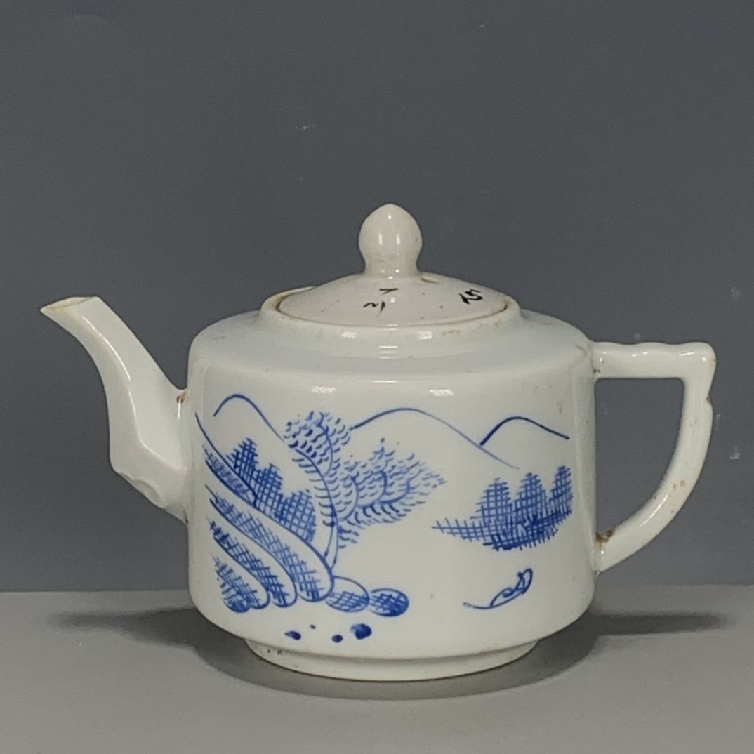Handbemalte Blau-Weiße Porzell – Vintage Collectible Pottery Bewertung und Preis